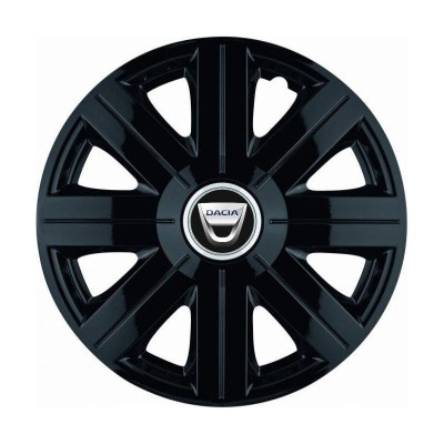 Set 4 Capace Roti, potrivite jantelor de R14, pentru Dacia, model Cosmos Negru foto