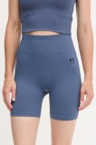 P.E Nation pantaloni scurți de antrenament Restore Seamless culoarea negru, uni, high waist, 243S296