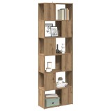 Bibliotecă/Separator de cameră, Stejar artizanal, 60x24x186 cm