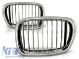 Grile de rinichi cromate cu dublu nervuri, potrivite pentru BMW Seria 5 E39 sedan, break 09.1995-06.2003 Performance AutoTuning
