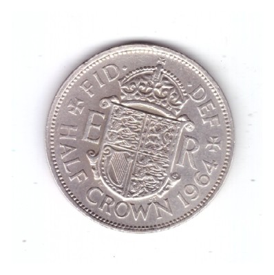 Moneda Anglia 1/2 / half crown 1964, stare buna, curata foto