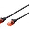 Patch cord U/UTP Cat6 Negru 3m LSZH
