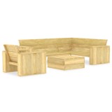 VidaXL Set mobilier de grădină, 3 piese, lemn de pin tratat 3053192