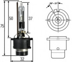 Bec, far faza lunga MERCEDES C-CLASS (W203) (2000 - 2007) HELLA 8GS 007 001-151 foto