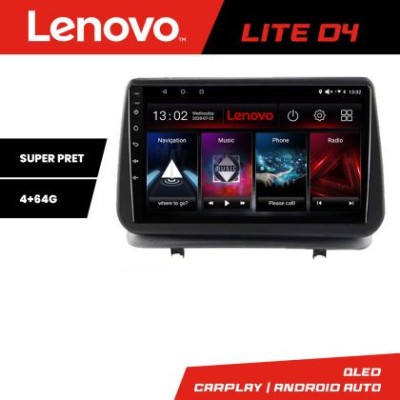NavigatieRenault Clio 3 2005-2013 Lenovo Kit-Clio3 4+64 GB Android Waze USB Navigatie Internet Youtube Radio CarStore Technology foto