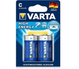 Set 2 baterii Varta High Energy LR14, 1.5V, 4914121412