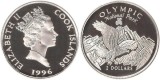 Cook Islands 1996 - 2 dollars, Olympic National Park, vultur, argint, PROOF