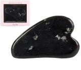 Cumpara ieftin Placuta Masaj Gua Sha Dactylion, Piatra Naturala Neagra, 7x4.5 cm, Instrument Anti-Imbatranire Fata si Corp