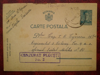 1942-C.P. circ.CENZURAT Ploiesti2-Ploiesti-Comarnic foto