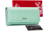 Lacquered Large Women&amp;#039;s Natural Leather Wallet, Verde