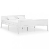 Cumpara ieftin Gossi cadru de pat, alb, 140x200 cm, lemn de pin masiv