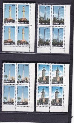 ROMANIA 1998 LP 1474 FARURI BLOCURI DE 4 TIMBRE MNH foto
