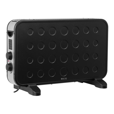 Convector electric de podea ECG, 2000 W, 2 trepte putere, metal/plastic, termostat reglabil, Negru foto