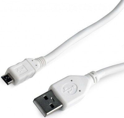 CABLU alimentare si date GEMBIRD, pt. smartphone, USB 2.0 (T) la Micro-USB 2.0 (T), 1m, alb, &amp;quot;CCP-mUSB2-AMBM-W-1M&amp;quot; (timbru verde 0.08 lei) foto