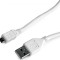 CABLU alimentare si date GEMBIRD, pt. smartphone, USB 2.0 (T) la Micro-USB 2.0 (T), 1m, alb, &quot;CCP-mUSB2-AMBM-W-1M&quot; (timbru verde 0.08 lei)