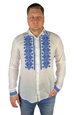 Bluza tip ie barbati R187 alb pur/albastru , marimea 3XL foto