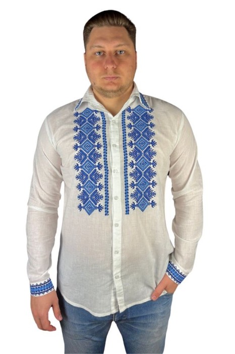 Bluza tip ie barbati R187 alb pur/albastru , marimea 3XL