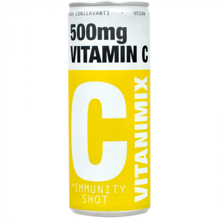 Bautura Racoritoare Carbogazoasa Vitanimix Vitamin C, 250ml, Bautura Carbogazoasa, Bautura Racoritoare, Bautura cu Vitamine, Shot cu Vitamine, Bautura