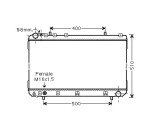 Radiator racire SSangYong Korando, 12.1996-2006, motor 2.9 D, 72 kw, diesel; 2.3, 103 kw, benzina, cutie manuala, cu/fara AC, 678x418x26 mm, aluminiu
