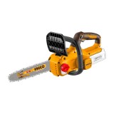 Motofierastrau INGCO CGSLI201262E, 20V, Brushless, lama 30cm / 12&rdquo;, lant 3/8&rdquo;, canal 1.1mm, viteza lant 10m/s, 45 zale, ungere automata, 2 acumulatori