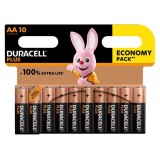 Duracell-Plus Power-100 Baterii Alcaline AA LR6, 10 Buc
