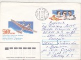 Bnk ip URSS 1988 - aviatie - 50 ani de la zborul Ant-37 Moscova-Siberia - circulat spre Romania, Dupa 1950