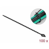 Set 100 buc bride tip perla reutilizabile L 150 x W 2.4 mm Negru, Delock 19568