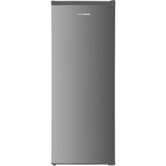 Congelator Heinner HFF-HM168XE++, 168 l, Control electronic, Afisaj cu indicatoare LED, 5 compartimente, Usa reversibila, Clasa E, H 142.6 cm, Arginti