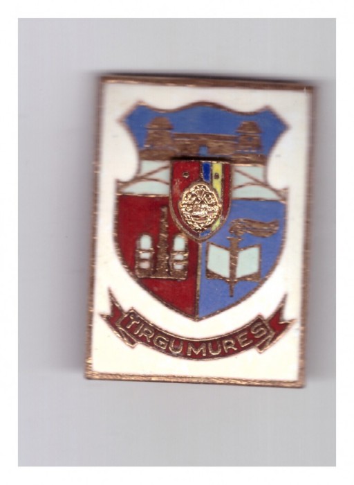 Insigna RSR Stema orasului Targu Mures