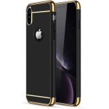 Husa iPhone X GloMax 3in1 PerfectFit Neagra - Protectie Soc, Praf, Zgarieturi, Carcasa Policarbonat