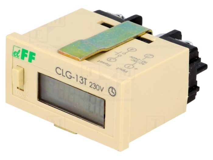 Contor electronic de timp consum LCD IP20