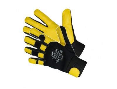 Manusi de protectie din piele de vaca Docker Titanium, marimea 10, Artmas ART002007 foto