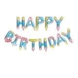 Set baloane folie flippy, happy birthday, 40 cm, multicolor