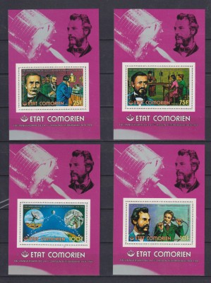 UNIUNEA COMORELOR 1976 TRANSMISIUNI MI. BL.38-39-40-41 MNH foto