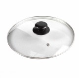 Capac rotund, sticla transparenta, 28 cm