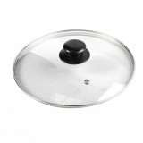 Capac rotund, sticla transparenta, 28 cm