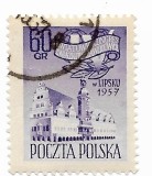 Polonia - Sindicatul Leipzig, 1957 - obliterat