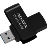 MEMORIE USB 3.2 ADATA 64 GB, protectie slide laterala, carcasa plastic, negru, &quot;UC310-64G-RBK&quot; (timbru verde 0.03 lei)