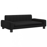 Cumpara ieftin Pat de caini, negru, 90x53x30 cm, piele ecologica