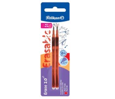 Set 2 rezerve universale pentru pix Pelikan, cerneala rosie, varf M 0,7 mm - NOU