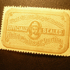 Timbru fiscal SUA Officially Sealed Post Office 1881