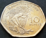 Cumpara ieftin Moneda exotica 10 RUPII - MAURITIUS, anul 2000 * cod 1167, Africa