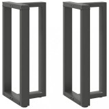 vidaXL Picioare de masă de bar &icirc;n formă de T, 2 buc., antracit, 50x35x(90-91) cm, oțel 4013078