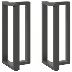 vidaXL Picioare de masa de bar in forma de T, 2 buc., antracit, 50x35x(90-91) cm, o?el foto