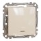 Intrerupator cap cruce cu led albastru Schneider Sedna bej SDD112107L