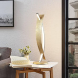 Lampă de masa cu LED Lucande Marija reglabilă &icirc;n auriu pentru sufragerie birou