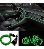 Fir Neon Auto Verde 5m Lumina Ambientala Interior Bord Usi Flexibil Montaj Usor