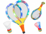 Set rachete iluminate de tenis cu minge si fluturas, Ikonka