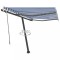 Copertină autonomă retractabilă manual albastru&amp;alb 350x250 cm
