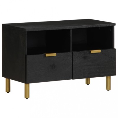 Gossi dulap tv, negru, 70x33x46 cm, lemn prelucrat foto